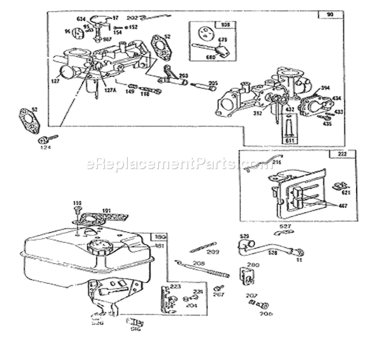 Page A Diagram and Parts List for 9446-1  Briggs and Stratton Generator